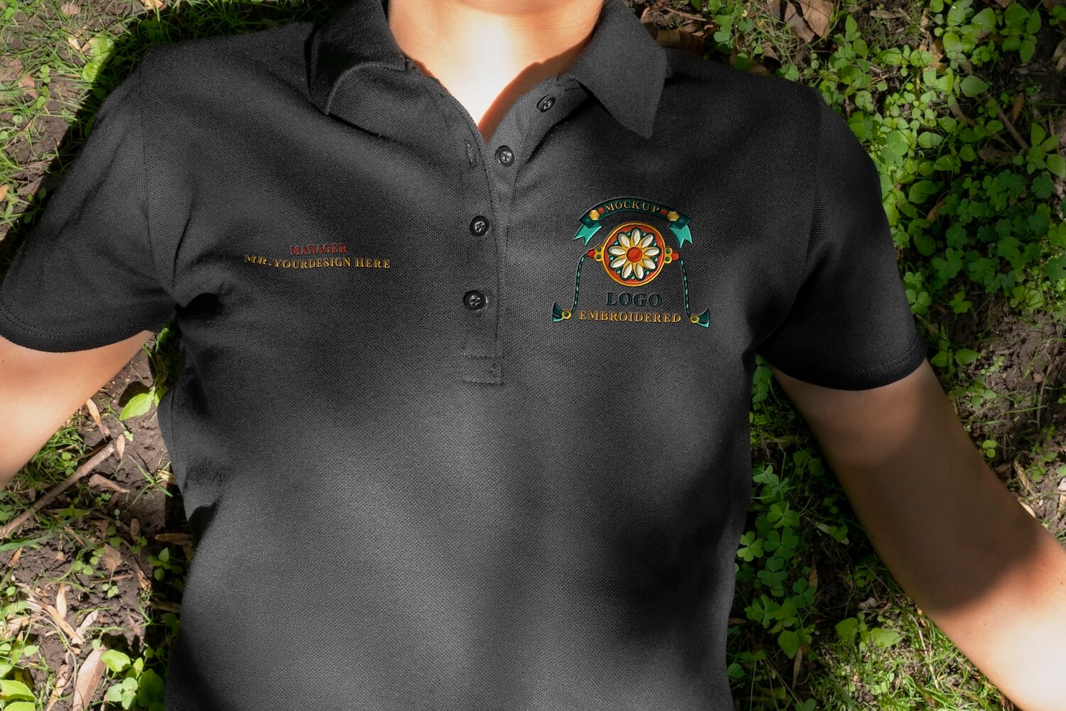 embroidered polo shirt