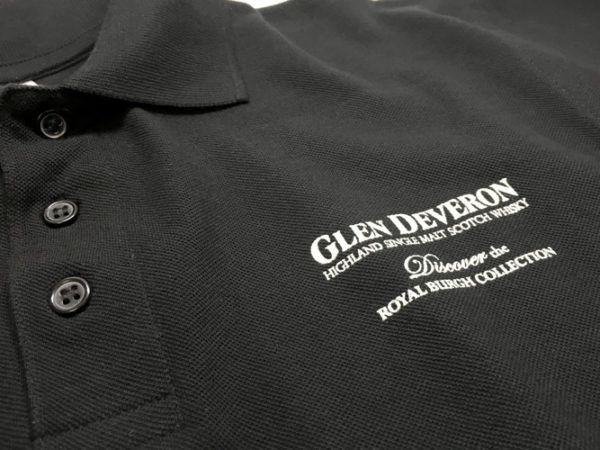 Embroidered workwear black t-shirt