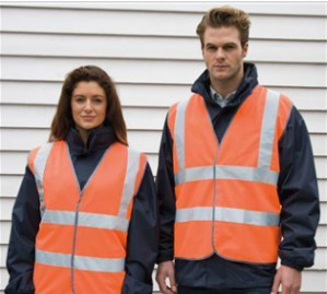 Boy and girl wearing hi-vis