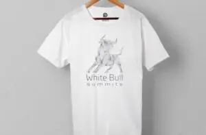Printed event merchandise for White Bull Tech Printed event merchandise for White Bull Tech