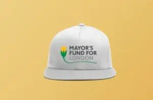 How Mayor's Fund For London used printed caps at their latest event How Mayor's Fund For London used printed caps at their latest event
