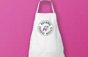 The National Citizen Service looked smart in their printed aprons The National Citizen Service looked smart in their printed aprons
