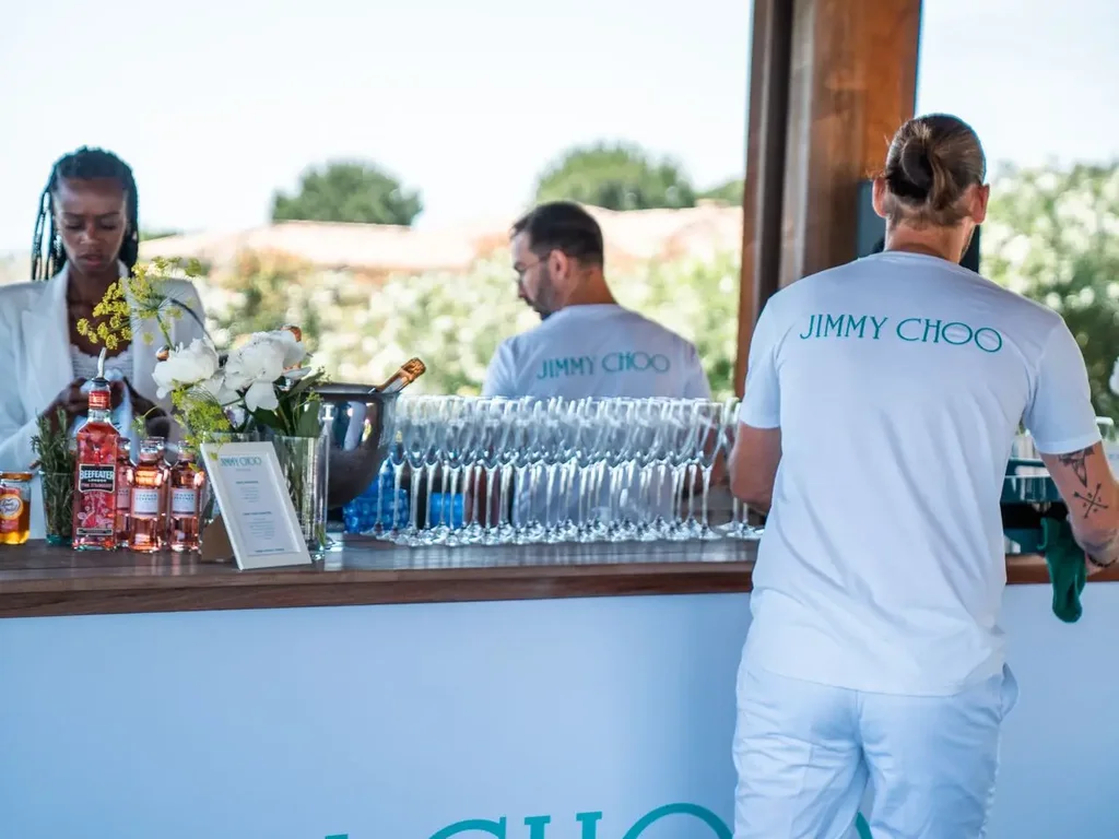 Printed staff t-shirt for a Jimmy Choo event, by Garment Printing