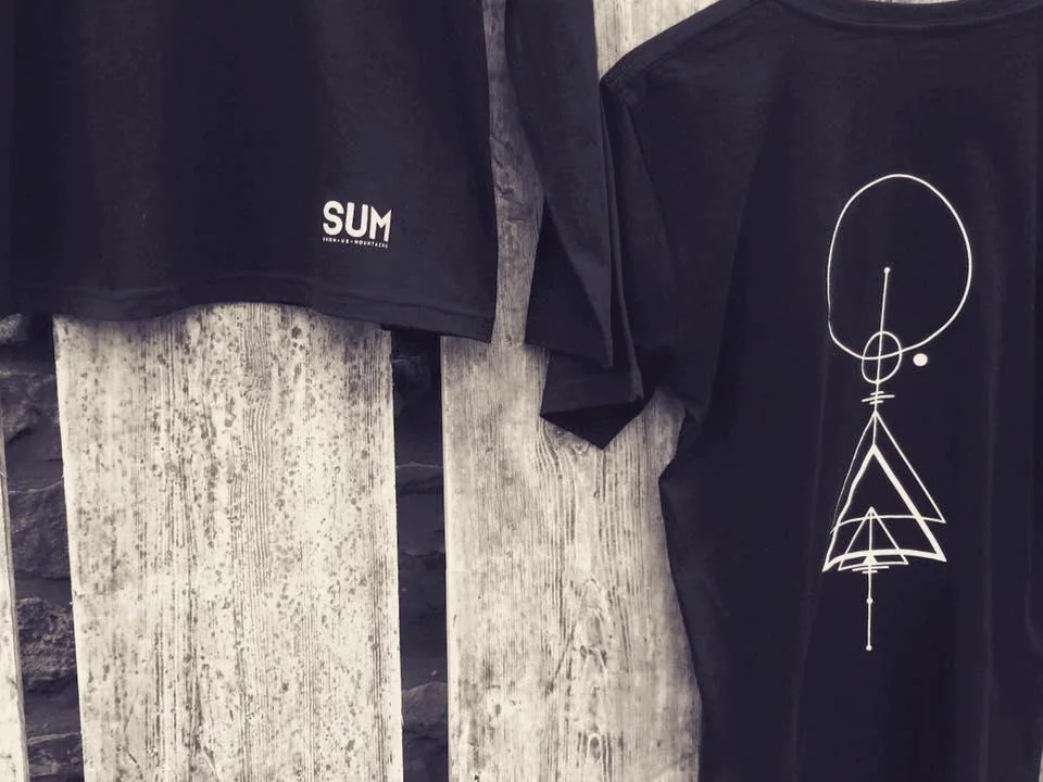 Show Us Mountains printed sweatshirts and tote bags