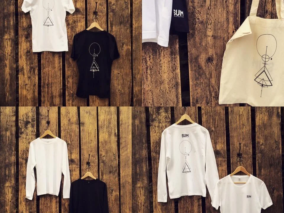 Show Us Mountains printed sweatshirts and tote bags