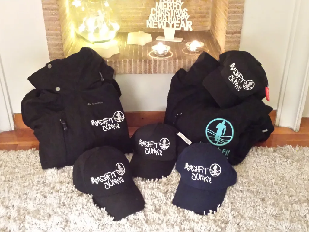 Embroidered BeachFit caps and garments
