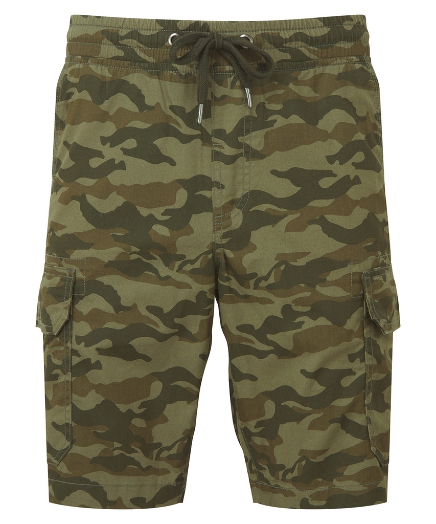 Men's camo cargo utility shorts