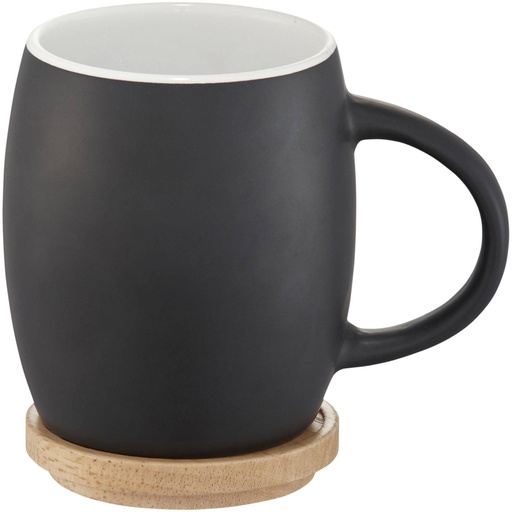 Hearth 400 ml mug with wooden coaster, blank, as sold before printing