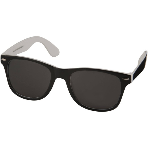 [10050000] Sun Ray sunglasses with two coloured tones (White/Solid black)