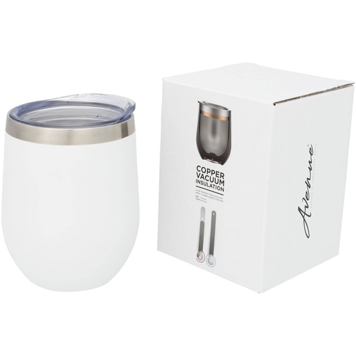 [10051602] Corzo 350 ml copper vacuum insulated cup (White)