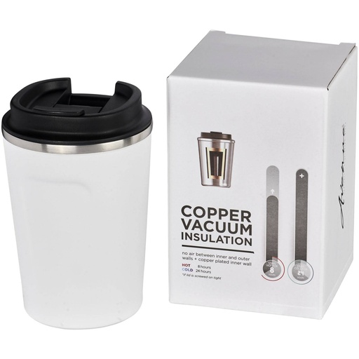 [10058701] Thor 360 ml leak-proof copper vacuum insulated tumbler (White)