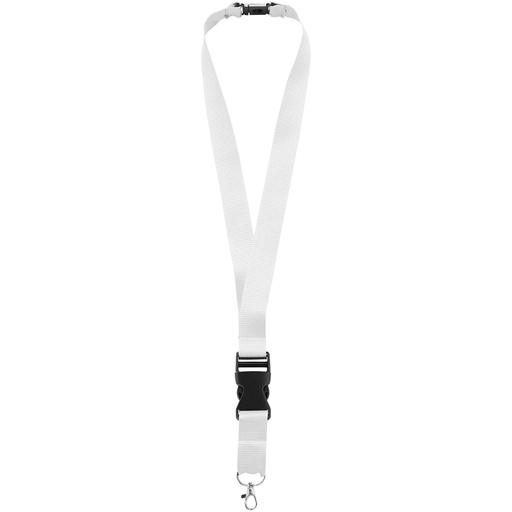 [19544972] Yogi lanyard detachable buckle break-away closure (White)
