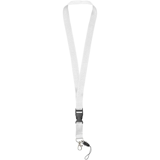 [10250802] Sagan phone holder lanyard with detachable buckle (White)