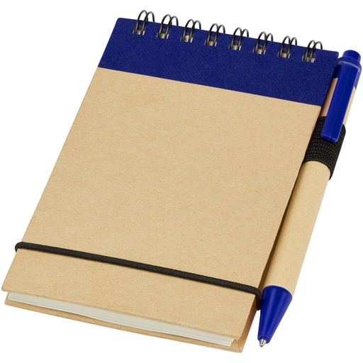 [10626902] Natural/Navy (Zuse A7 recycled jotter notepad with pen) 