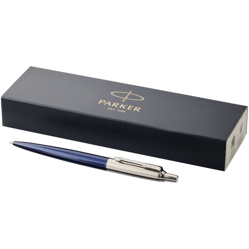 [10684100] Parker Jotter Bond Street ballpoint pen (blue ink) (Navy/Silver)