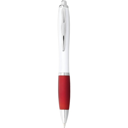 [10690002] White/Red (Nash ballpoint pen white barrel and coloured grip (blue ink)) 
