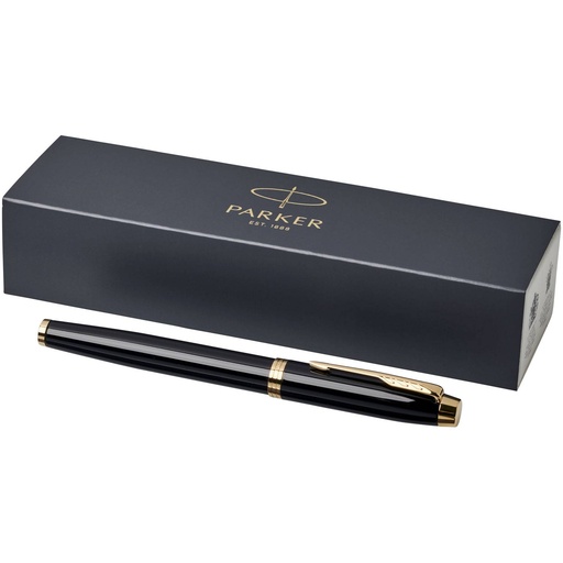 [10702201] Parker IM fountain pen (blue ink) 107022 (Solid black/Gold)