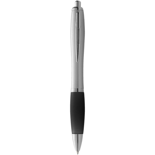 [10707709] Silver/Solid black (Nash ballpoint pen silver barrel and coloured grip (blue ink)) 