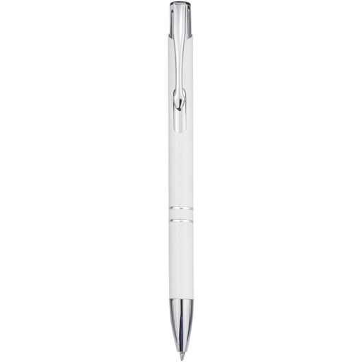 [10710501] White (Moneta aluminium click ballpoint pen (blue ink)) 