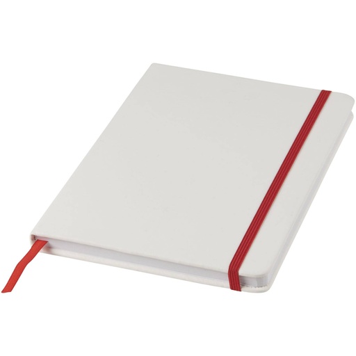 [10713502] White/Red (Spectrum A5 white notebook with coloured strap) 