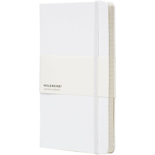 [10715103] Moleskine Classic L hard cover notebook - ruled (White)