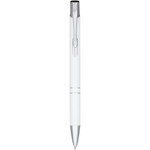 [10716301] White (Moneta anodized aluminium click ballpoint pen (blue ink)) 