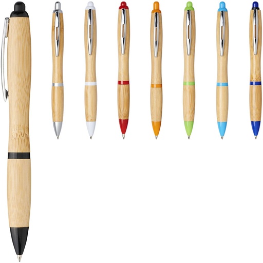 [10737803] Natural/Red (Nash bamboo ballpoint pen (blue ink)) 