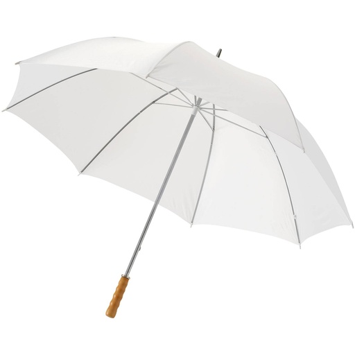 [19547870] White (Karl 30" golf umbrella with wooden handle) 