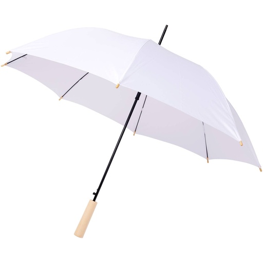 [10940002] White (Alina 23" auto open recycled PET umbrella) 