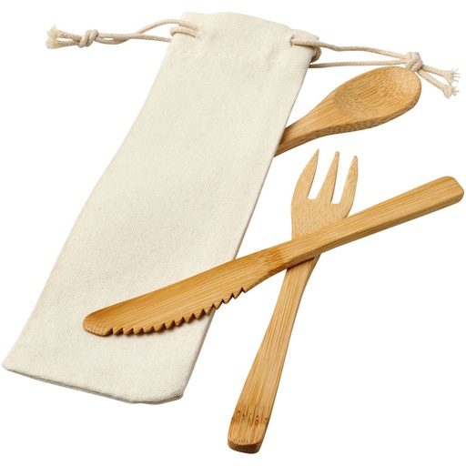 [11299500] Celuk bamboo cutlery set