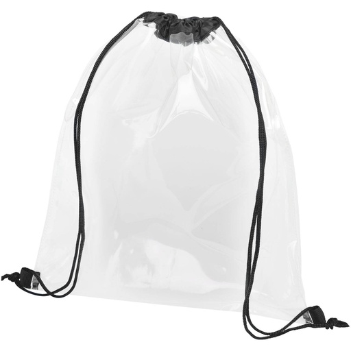 [12008600] Solid black/Transparent clear (Lancaster transparent drawstring bag 5L) 