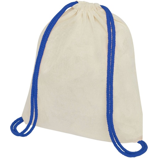 [12048901] Oregon 100 g/mÂ² cotton drawstring bag with coloured cords 5L