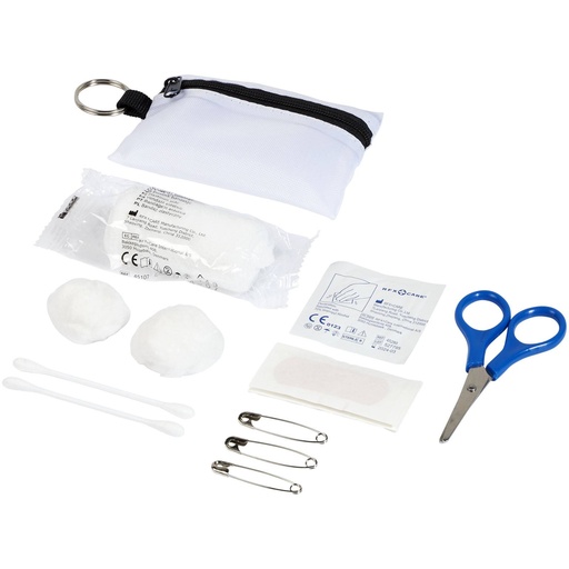 [12200902] Valdemar 16-piece first aid keyring pouch (White)