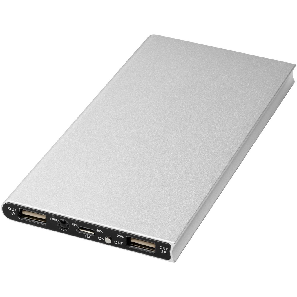 Plate 8000 mAh aluminium power bank