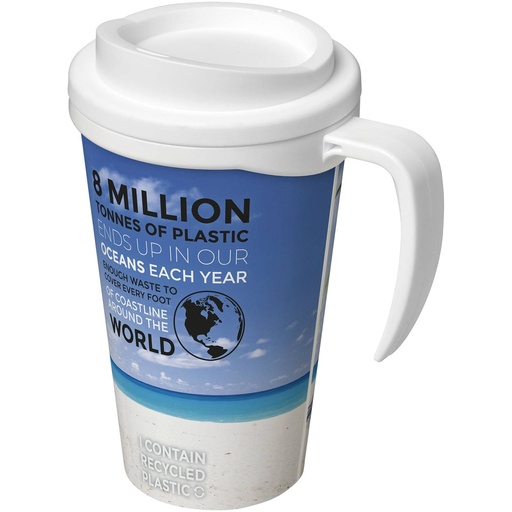 [21000600] Brite-Americano® grande 350 ml insulated mug (White)