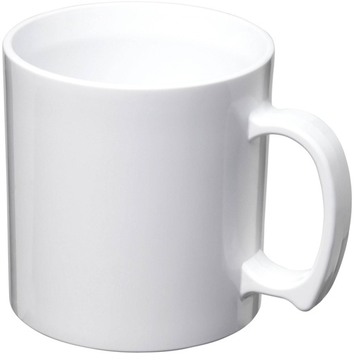 [21001401] Standard 300 ml plastic mug (White)