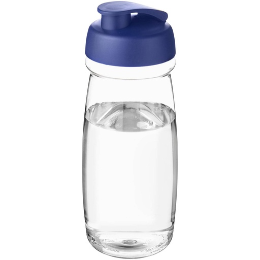 [21005417] H2O Active® Pulse 600 ml flip lid sport bottle (Transparent/Blue)