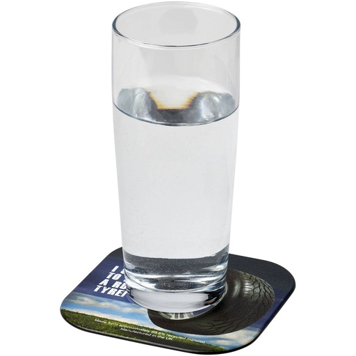 [21052000] Brite-MatÂ® square coaster with tyre material