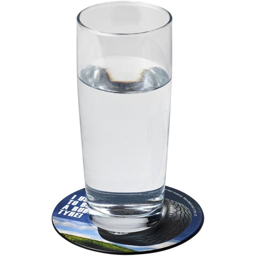 [21052100] Brite-Mat® round coaster with tyre material