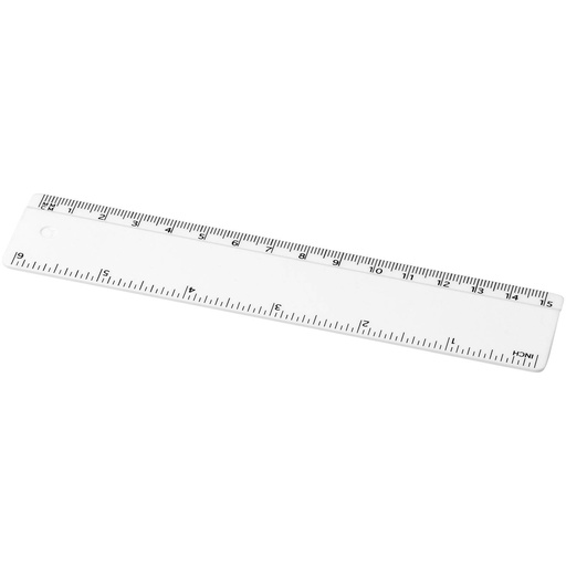 [21053605] Renzo 15 cm plastic ruler (White)