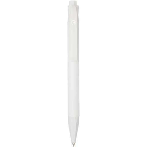 [10774301] Terra corn plastic ballpoint pen (blue ink) (White)