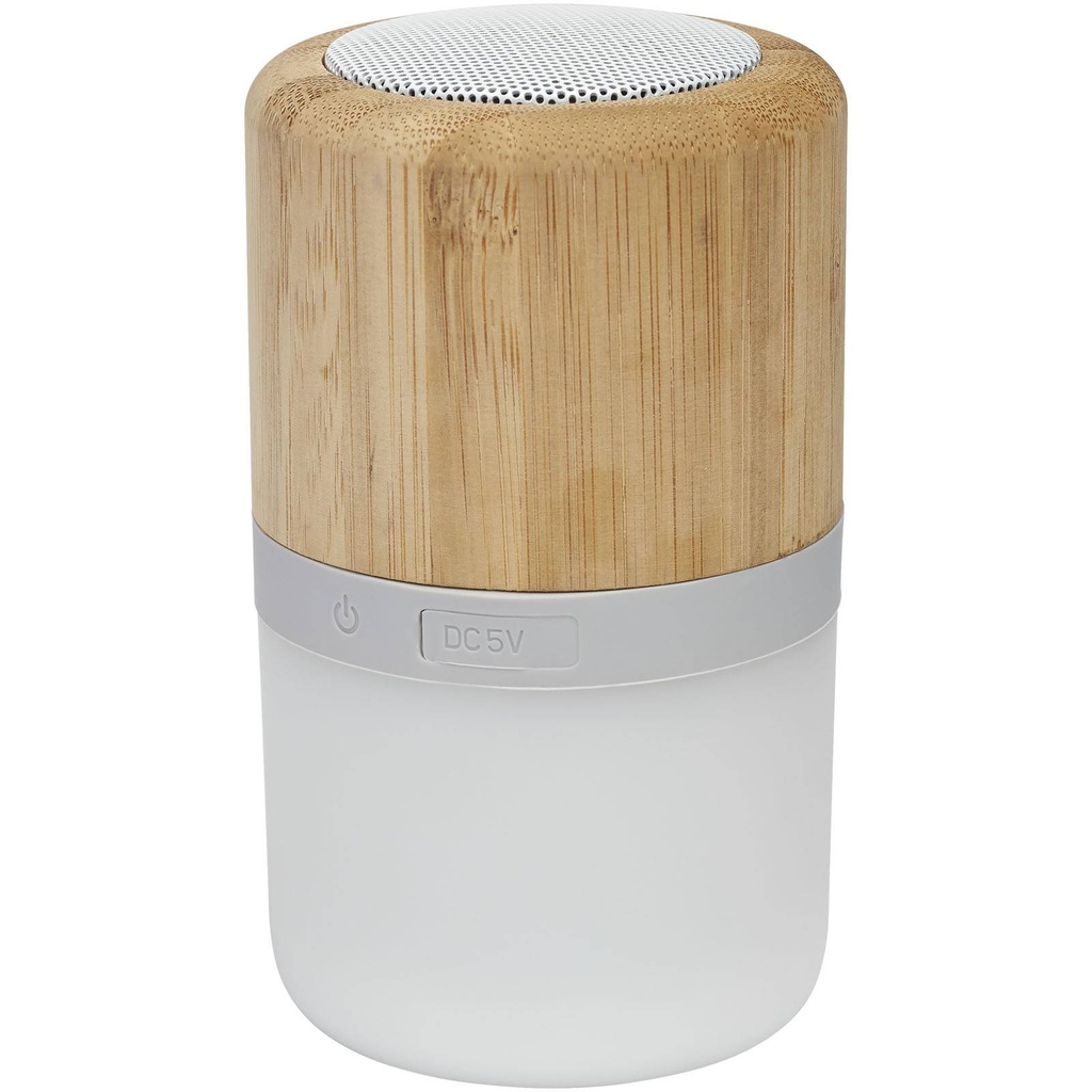 Aurea bamboo BluetoothÂ® speaker with light