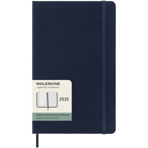 [10775453] Moleskine hard cover 12 month weekly L planner (Sapphire Blue)