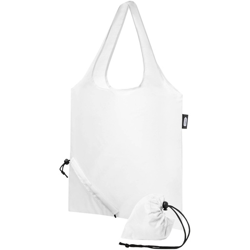 [12054101] White (Sabia RPET foldable tote bag 7L) 