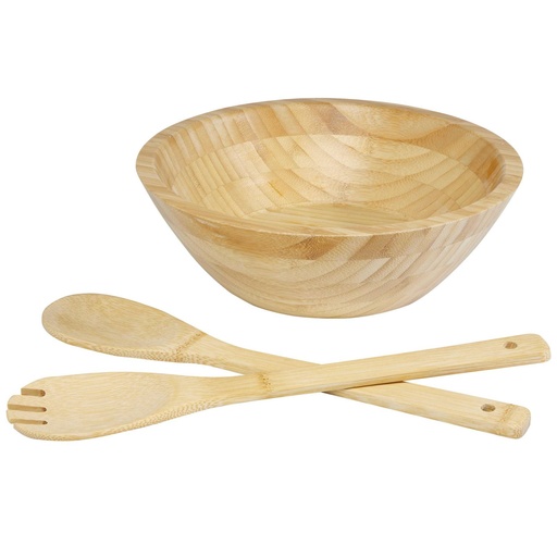 [11326806] Argulls bamboo salad bowl and tools