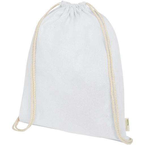 [12061201] White (Orissa 140 g/m² organic cotton drawstring bag 5L) 