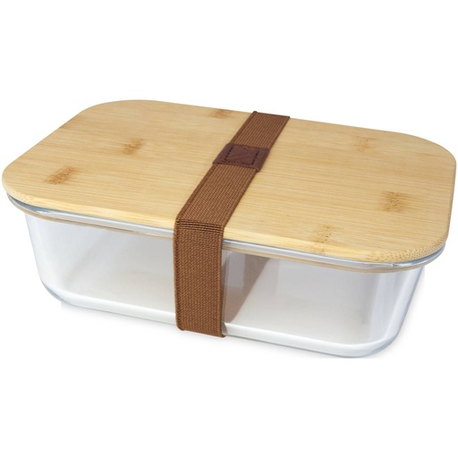 [11327606] Roby glass lunch box with bamboo lid