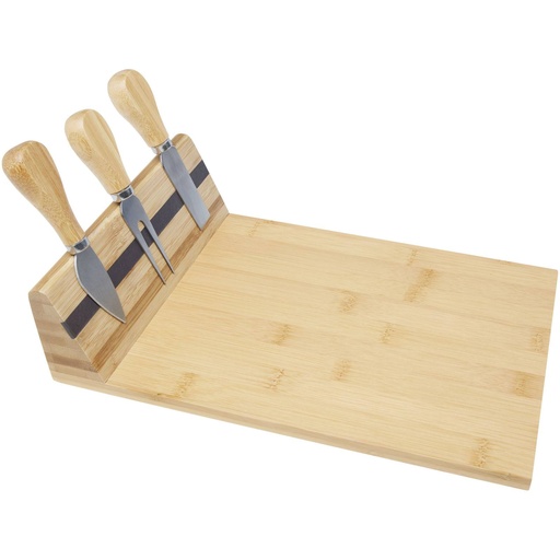 [11330206] Mancheg bamboo magnetic cheese board and tools