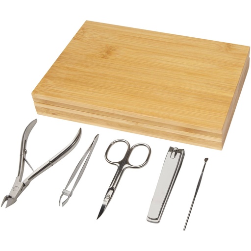 [12619806] Ladia 5-piece bamboo manicure set