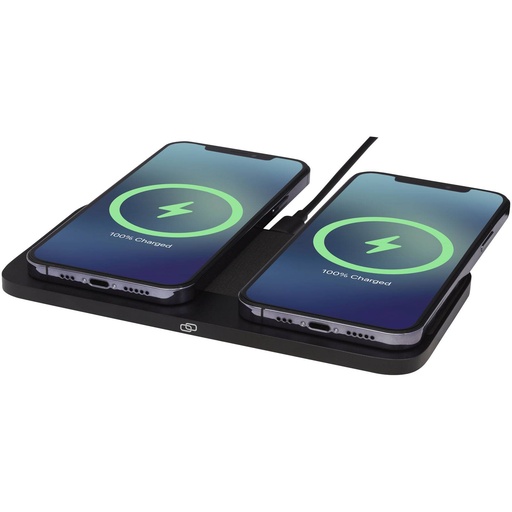 [12424190] [12424190] [12424190] Hybrid 15W premium dual wireless charging pad | 124241